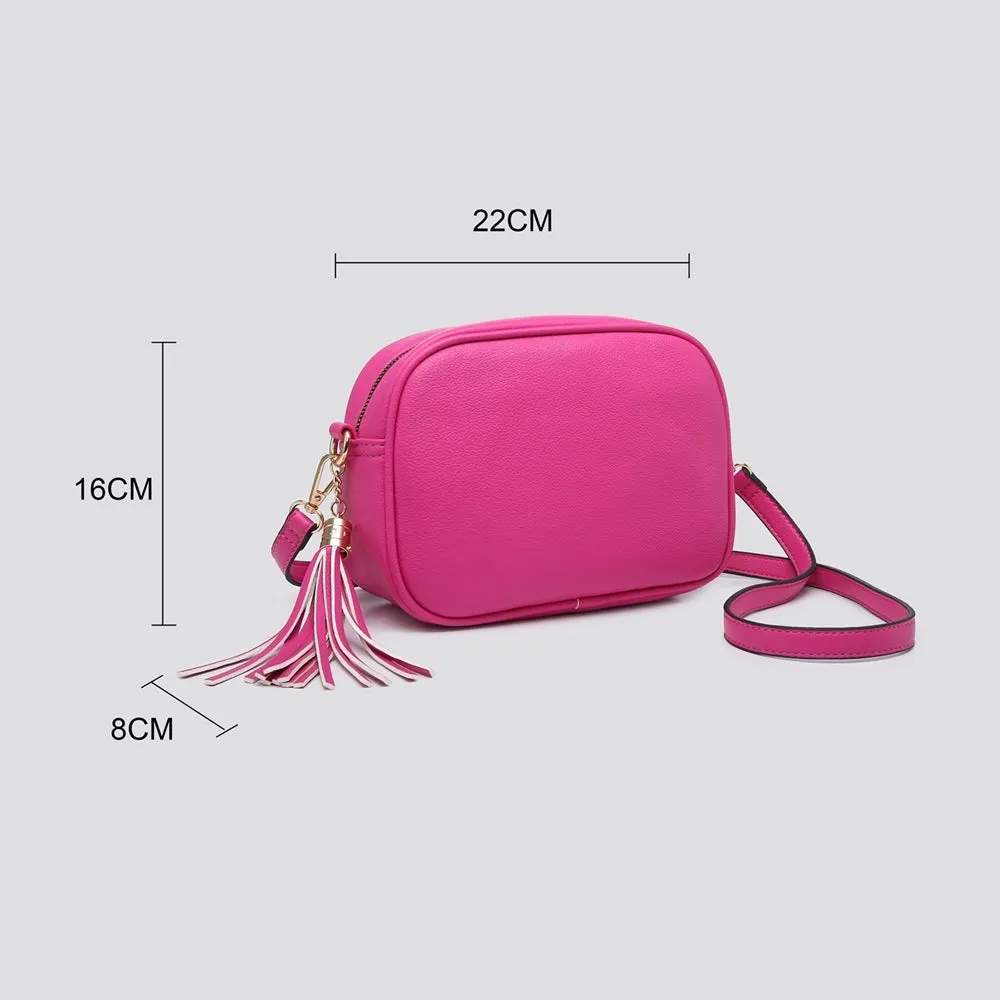 Cross Body PU Camera Bag - Black